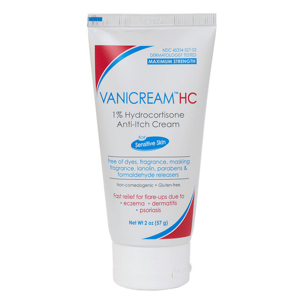 Vanicream HC 1% Hydrocortisone Anti-Itch Cream For Skin, 2 oz, 2pack